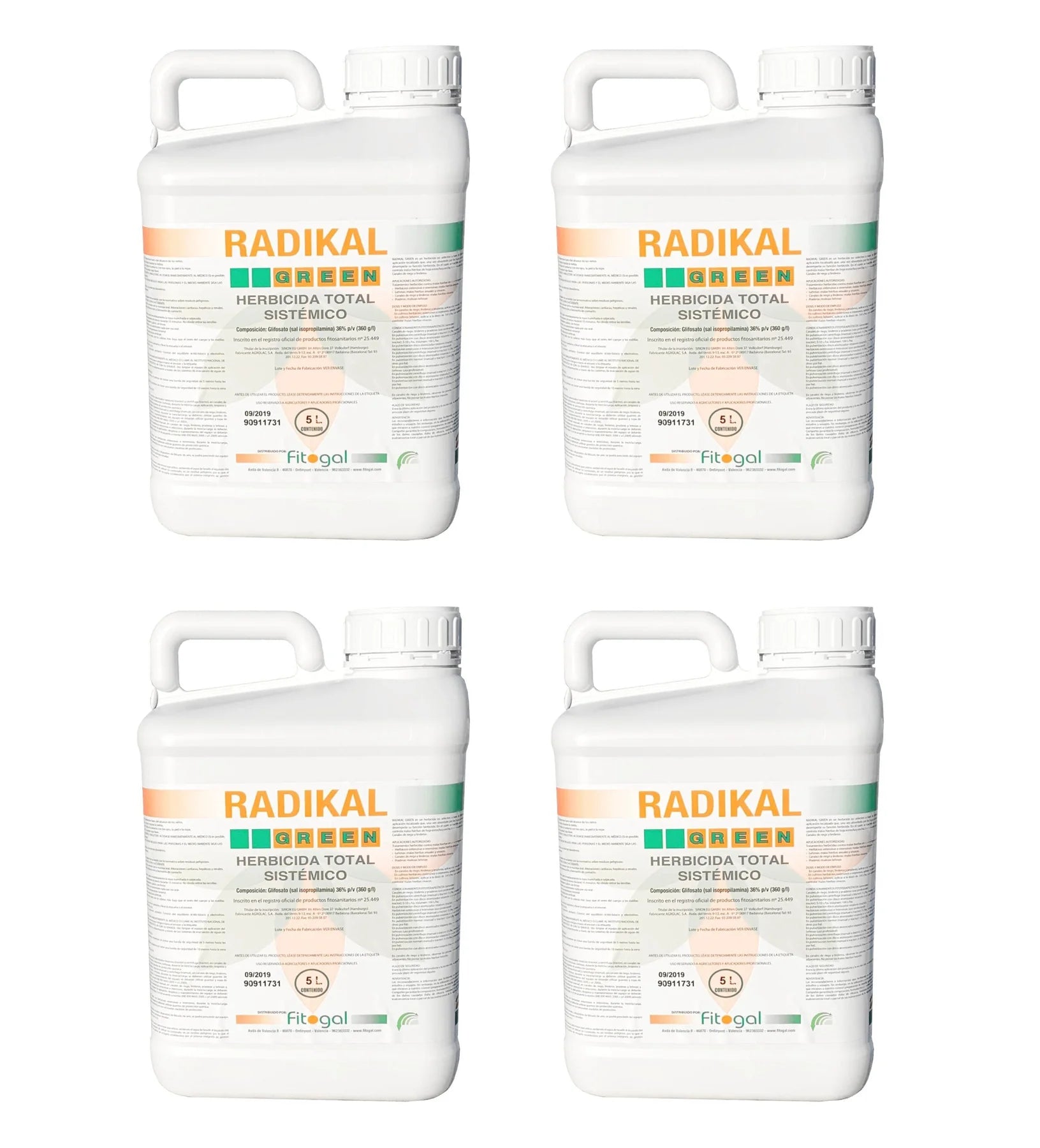 Désherbant Radikal 4x5L Glyphosate Herbicide